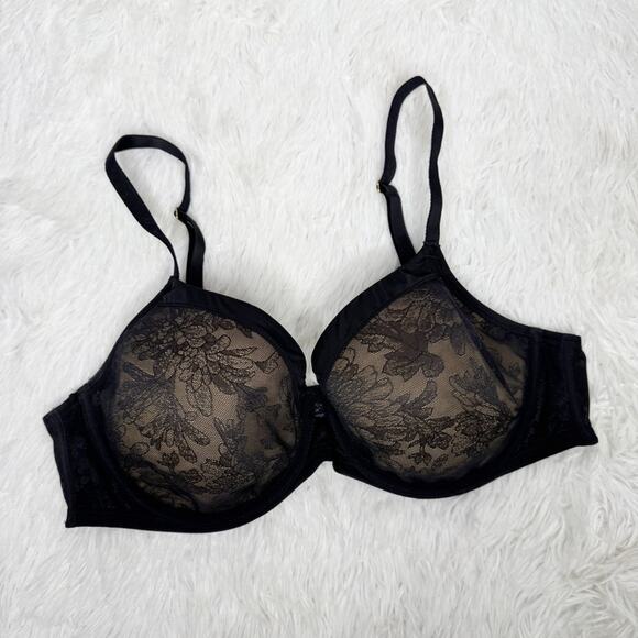 SOMA / black lace lightest lift perfect coverage bra / 38D - Picture 1 of 5